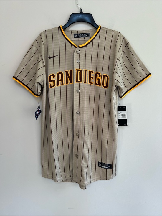 Nike Other - Nike NWT MLB San Diego Padres 2020 Youth Road Alt Pinstripe Jersey, Tan, XL